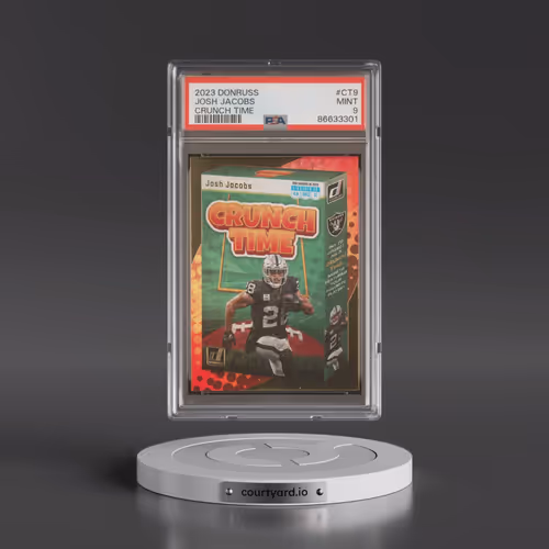 2023 Panini Donruss Crunch Time #CT9 Josh Jacobs (PSA 9 MINT)