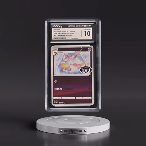 2025 Gem Pack Volume 2 - CBB2C - Simplified #09 12/15 Sylveon - Reverse Holo Set Logo (CGC 10 GEM MI