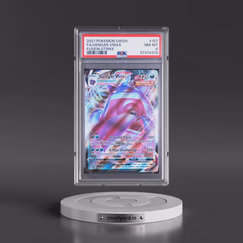 2021 Pokémon Sword & Shield Fusion Strike #157 Gengar Vmax - Full Art (PSA 8 NM-MT)