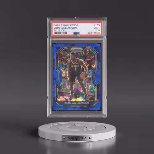 2020 Panini Prizm #185 Zion Williamson - Blue Ice (PSA 9 MINT)
