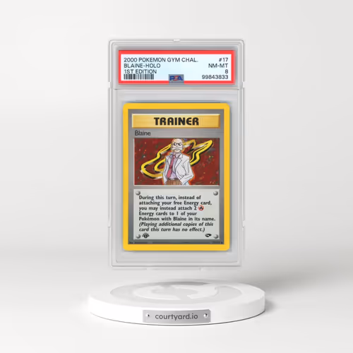 2000 Pokémon Gym Challenge #17 Blaine - 1st Edition Holo (PSA 8 NM-MT)