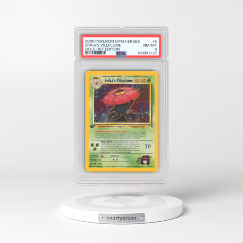 2000 Pokémon Gym Heroes #5 Erika's Vileplume - 1st Edition Holo (PSA 8 NM-MT)