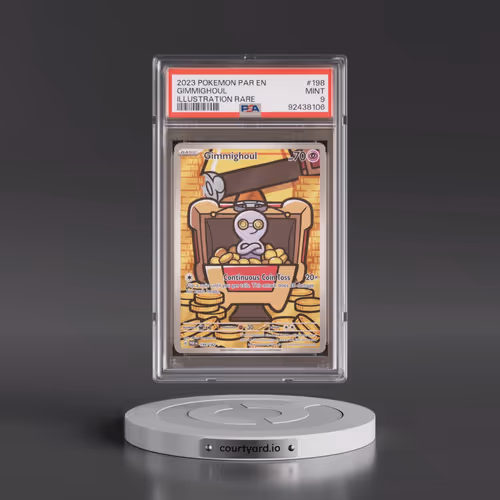 2023 Pokémon Par EN-Paradox Rift #198 Gimmighoul - Illustration Rare (PSA 9 MINT)
