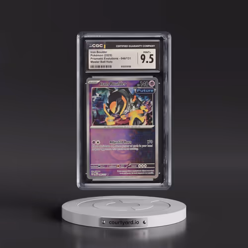 2025 Prismatic Evolutions - PRE EN #046/131 Iron Boulder - Master Ball Holo (CGC 9.5 MINT+)