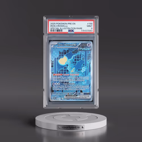 2025 Pokémon Pre EN-Prismatic Evolutions #158 Iron Crown EX - Holo Special Illustration Rare (PSA 9