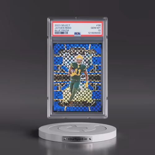 2023 Panini Select #38 Jayden Reed - Blue Prizm (PSA 10 GEM MINT)