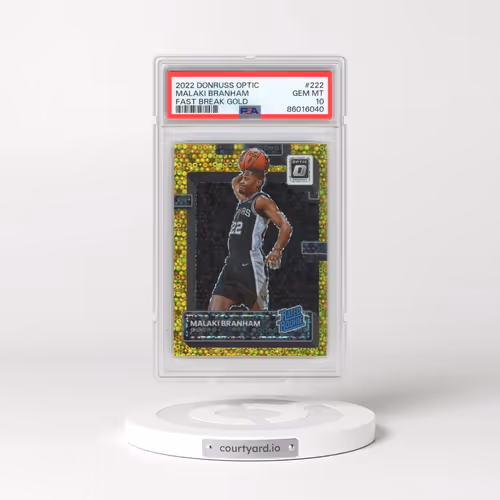 2022 Panini Donruss Optic #222 Malaki Branham - Fast Break Gold (PSA 10 GEM MINT)