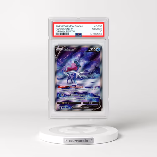 2023 Pokémon Sword and Shield Crown Zenith #GG38 Suicune V - Holo Full Art (PSA 10 GEM MINT)