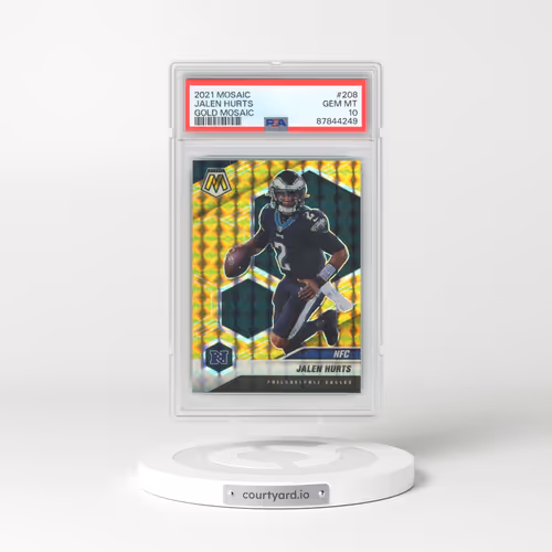 2021 Panini Mosaic #208 Jalen Hurts - Gold Mosaic (PSA 10 GEM MINT)