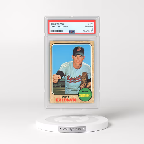 1968 Topps #231 Dave Baldwin (PSA 8 NM-MT)