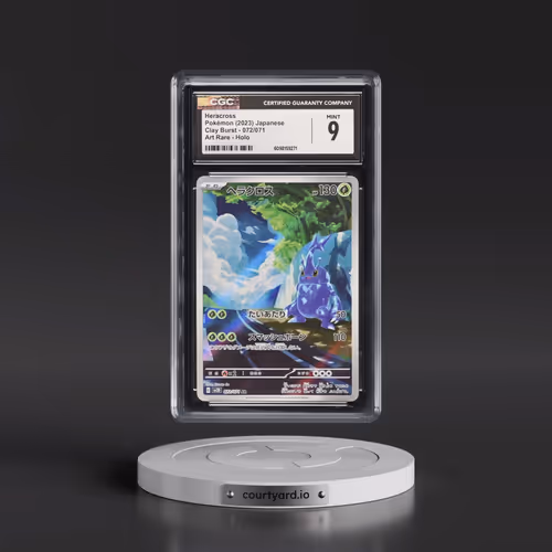 2023 Pokémon Sv2d-Clay Burst #072 Heracross - Art Rare (CGC 9 MINT)