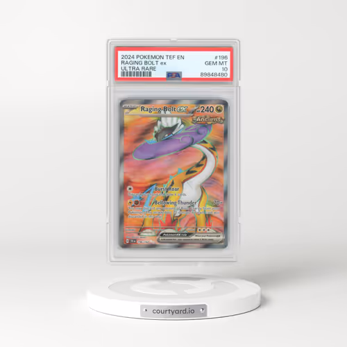 2024 Pokémon Tef EN-Temporal Forces #196 Raging Bolt EX - Holo Ultra Rare (PSA 10 GEM MINT)