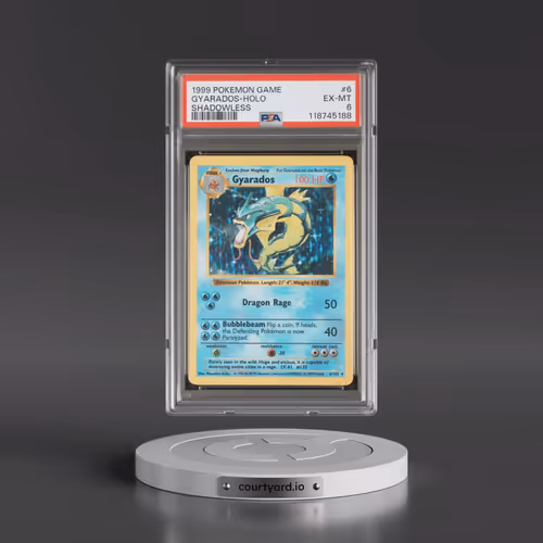 1999 Pokémon Game #6 Gyarados - Holo Shadowless (PSA 6 EX-MT)