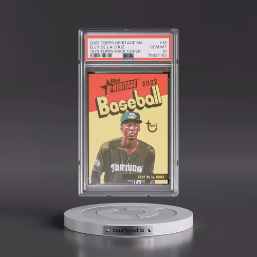 2022 Topps Heritage Minor League 1973 Topps Pack Cover #16 Elly de La Cruz (PSA 10 GEM MINT)
