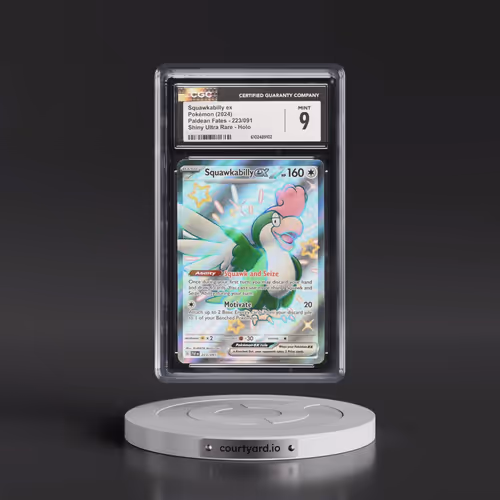 2024 Pokémon Paf EN-Paldean Fates #223 Squawkabilly EX - Holo Shiny Ultra Rare (CGC 9 MINT)