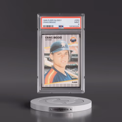 1989 Fleer Glossy #353 Craig Biggio (PSA 9 MINT)