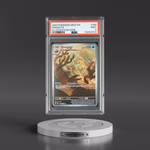 2023 Pokémon Mew EN-151 #180 Omanyte - Illustration Rare (PSA 9 MINT)