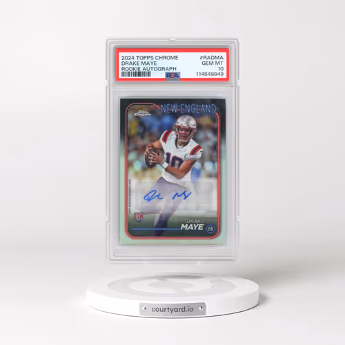2024 Topps Chrome Rookie Autographs Variations #RADMA Drake Maye (PSA 10 GEM MINT)