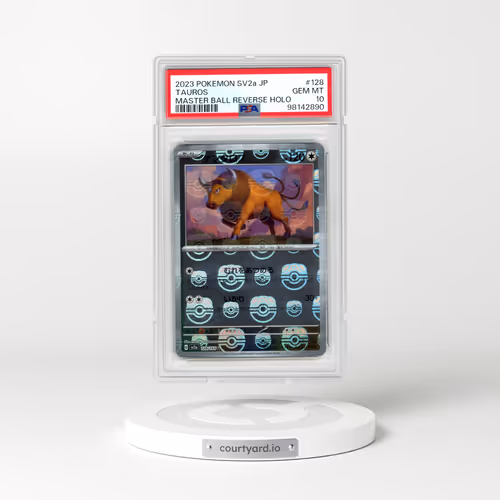 2023 Pokémon Sv2a-Pokemon 151 #128 Tauros - Reverse Holo Master Ball (PSA 10 GEM MINT)