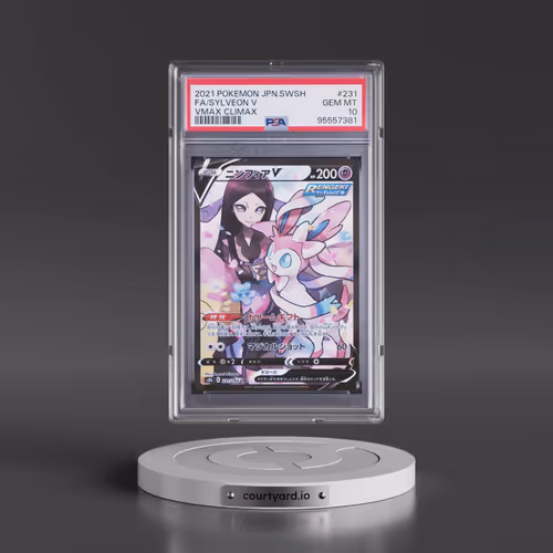 2021 Pokémon Sword & Shield Vmax Climax #231 Sylveon V - Holo Full Art (PSA 10 GEM MINT)