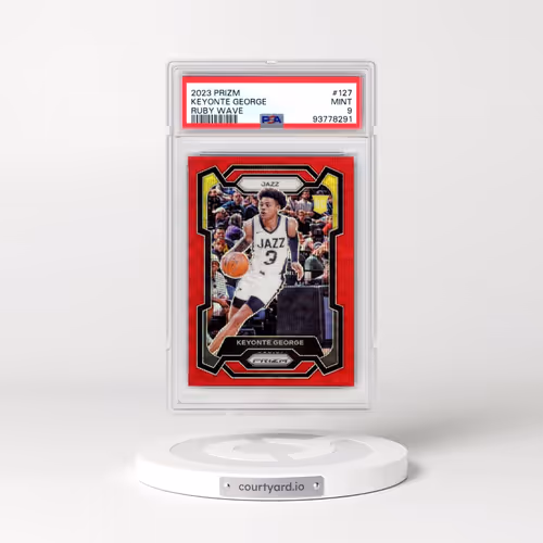 2023 Panini Prizm #127 Keyonte George - Ruby Wave (PSA 9 MINT)