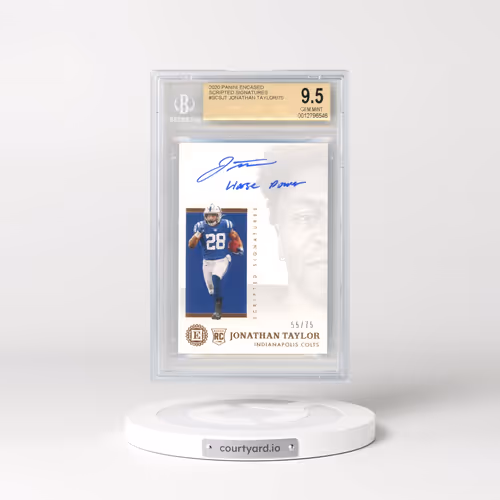 2020 Panini Encased Scripted Signatures #SCSJT Jonathan Taylor/75 (BGS 9.5 GEM MINT)