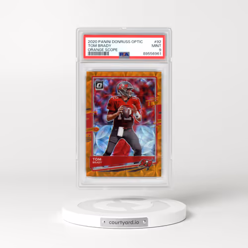 2020 Panini Donruss Optic #92 Tom Brady - Orange Scope (PSA 9 MINT)