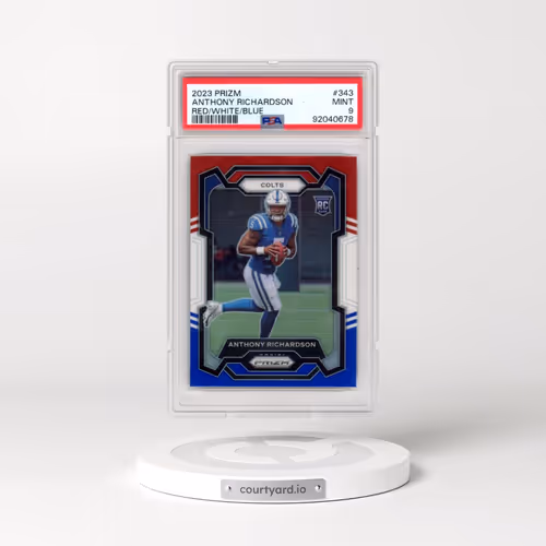 2023 Panini Prizm #343 Anthony Richardson - Red/White/Blue Prizm (PSA 9 MINT)
