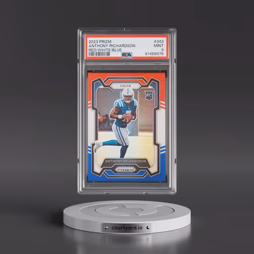 2023 Panini Prizm #343 Anthony Richardson - Red/White/Blue Prizm (PSA 9 MINT)