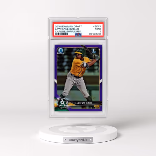 2018 Bowman Draft #BDC4 Lawrence Butler - Chrome-Purple Refractor (PSA 9 MINT)