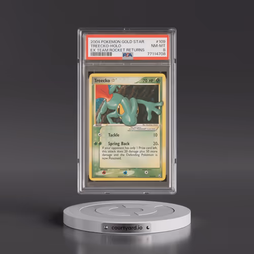 2004 Pokémon EX Team Rocket Returns #109 Treecko - Holo Gold Star (PSA 8 NM-MT)