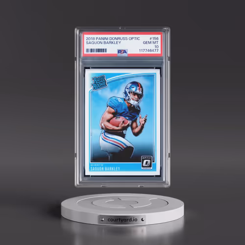 2018 Panini Donruss Optic #156 Saquon Barkley (PSA 10 GEM MINT)