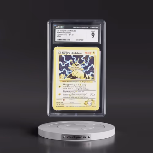 2000 Gym Heroes #6/132 Lt. Surge's Electabuzz - Holo (CGC 9 MINT)