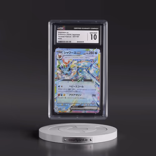 2024 Pokémon Sv8a-Terastal Fest EX #031 Vaporeon EX - Holo (CGC 10 GEM MINT)