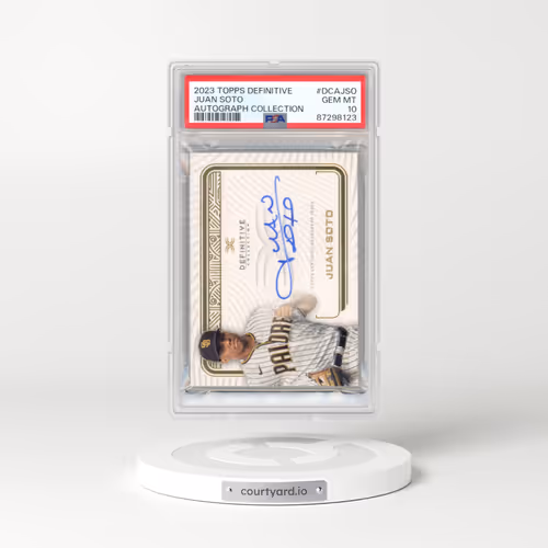 2023 Topps Definitive Collection Definitive Autograph Collection #DCAJSO Juan Soto (PSA 10 GEM MINT)