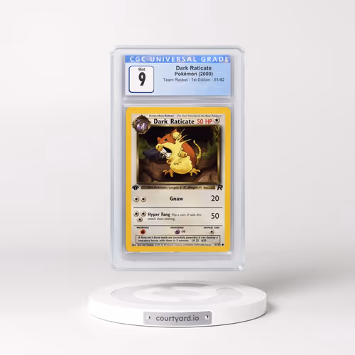 2000 Team Rocket #51/82 Dark Raticate - 1st Edition 1st Edition (CGC 9 MINT)