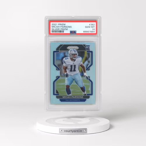 2021 Panini Prizm #382 Micah Parsons - Silver Prizm (PSA 10 GEM MINT)