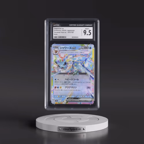 2024 Pokémon Sv8a-Terastal Fest EX #031 Vaporeon EX - Holo (CGC 9.5 MINT+)
