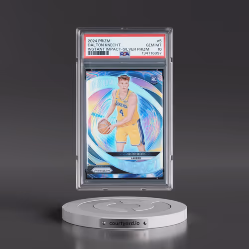 2024 Panini Prizm Instant Impact #5 Dalton Knecht - Silver Prizm (PSA 10 GEM MINT)