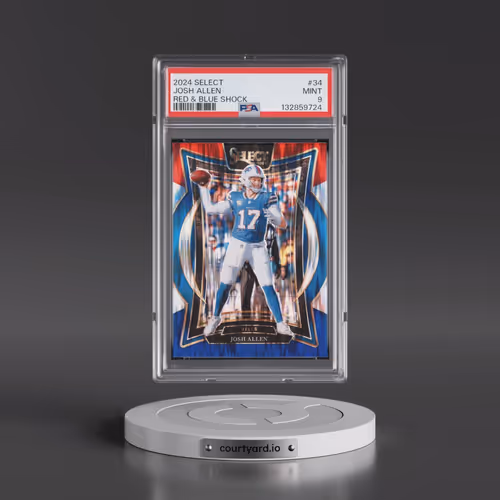 2024 Panini Select #34 Josh Allen - Red & Blue Shock (PSA 9 MINT)