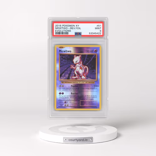 2016 Pokémon XY Evolutions #51 Mewtwo - Reverse Foil (PSA 9 MINT)