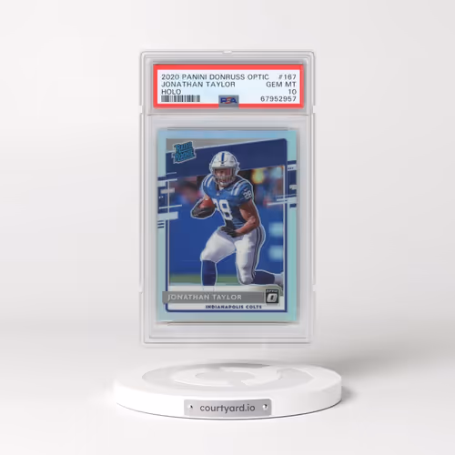 2020 Panini Donruss Optic #167 Jonathan Taylor - Holo (PSA 10 GEM MINT)