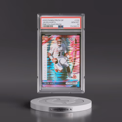 2020 Panini Prizm Draft Picks #129 Jalen Hurts - Pink Pulsar Prizm (PSA 10 GEM MINT)