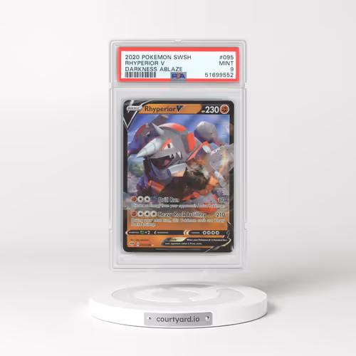 2020 Darkness Ablaze #95 Rhyperior V - Full Art Holo (PSA 9 MINT)