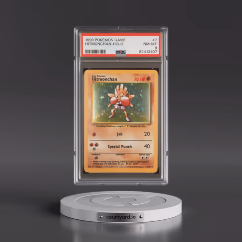 1999 Pokémon Game #7 Hitmonchan - Holo (PSA 8 NM-MT)