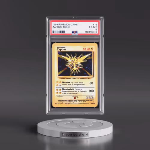 1999 Pokémon Game #16 Zapdos - Holo (PSA 6 EX-MT)