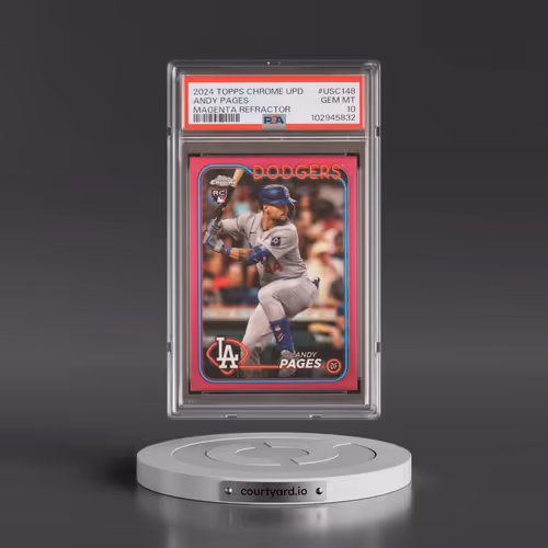 2024 Topps Chrome Update #USC148 Andy Pages - Magenta Refractor (PSA 10 GEM MINT)