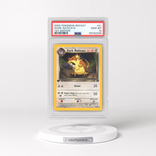 2000 Pokémon Rocket #51 Dark Raticate - 1st Edition (PSA 10 GEM MINT)