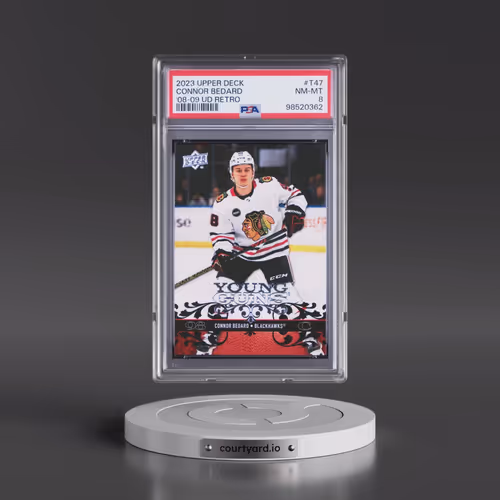 2023 Upper Deck Extended Series 2008-09 Upper Deck Retro #T47 Connor Bedard (PSA 8 NM-MT)