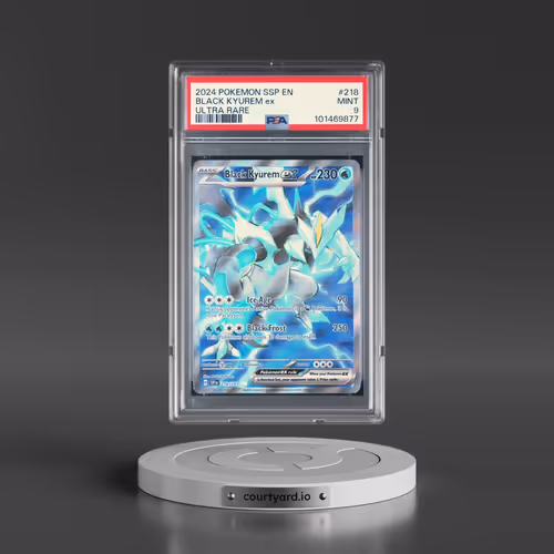 2024 Pokémon Ssp EN-Surging Sparks #218 Black Kyurem EX - Holo Ultra Rare (PSA 9 MINT)